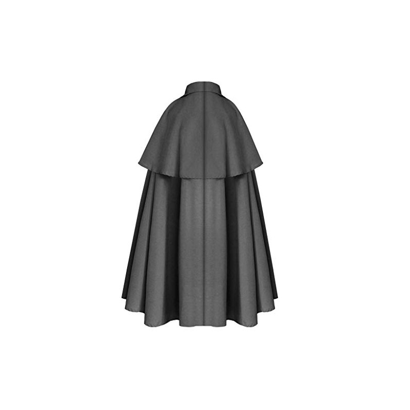 Cykxtees Victorian Vagabond Steampunk Gothic Renaissance Historical Epaulet Cloak Cape
