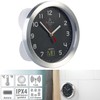 St. Leonhard Shower Clock: Bathroom Wall Clock with LCD Thermometer,