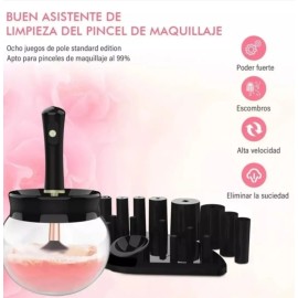 Cleaner Limpiador Eléctrico Automatico Lava Brochas Maquilla