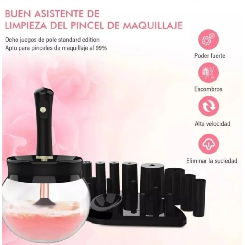 Cleaner Limpiador Eléctrico Automatico Lava Brochas Maquilla