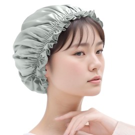 Suatien Silk Night Cap, 100% Silk, Natural Silk, Elastic String Type, Hair Cap, Silk, Beautiful Hair, Long Hair, Short Hair, Compatible with Split Ends, Prevents Sleeping Hair, Reduces Friction,
