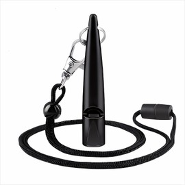 wilcractk Dog Whistle High Frequency Silent Plastic Black 1 Piece for Effective Dog Training and Training