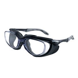 Yamamoto Optical YS-395G Protective Glasses with Gasket, Binocular Shape, High Protection Performance, Adopts Eyecup Frame, Rubber Temple/Nose Pad, Black, PET-AF (Double-Sided Hard Coat Anti-Fog), Made in Japan, JIS UV Protection, Free Size