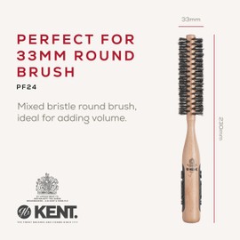 Kent Brushes PF24 Boar Bristle Radial Hairbrush, 30mm Round Barrel Diameter