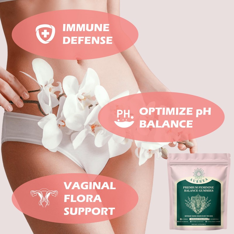 AurHea Premium Feminine Balance Gummies for Women - pH Balance