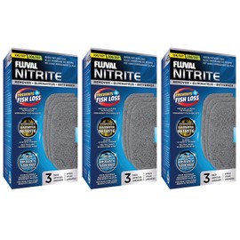 Fluval 9 Pack of Nitrate Remover Pads for 106/107 & 206/207 Aquarium Canister Filters