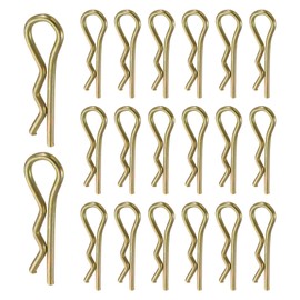 sourcing map 20 Pcs Hitch Pin Clip, 2.5mm x 43mm R Clips Colored Zinc Spring Steel Retaining Wire Hair Pins Cotter Pin Assortment Kit Clips for Trailer Tractors Mower Carts Truck Pin Clip