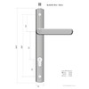 Upvc Door Handle 200mm Screw Fixings 2 Hole Fix 92pz