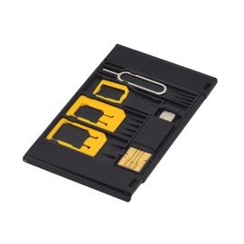 Gatuida 5pcs Sim Adaptor Set Micro to Nano Sim Adapter Compact Easy to Use Mobile Toolkit Random Color