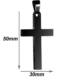 Zinvefa Men's Stainless Steel Cross Pendant Necklace Silver / Black / Gold Pendant 15 x 28 mm - 50 x 30 mm, Stainless Steel