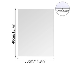 DARENYI Glass Wall Mirror Tiles, 16'' x 12'' Frameless Wall Mounted Mirror Self Adhesive Mirror Large Glass Mirror Wall Sticker Decor Full Body Mirror for Home Gym Door Entryways Bedroom Bathroom