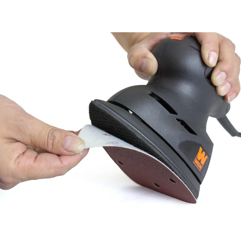 WEN 6301SP100 Detailing Palm Sander 100-Grit Hook and Loop Sandpaper