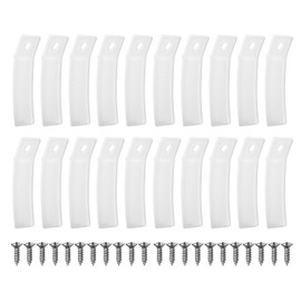Homdiy Non Slip Drawer Stops for Dresser 20PCS PVC Plastic Drawer Stoppers with Screws Furniture Chest Bottom Repair Fixing Tool Replacement（2.36 x 0.63 x 0.08 Inch）