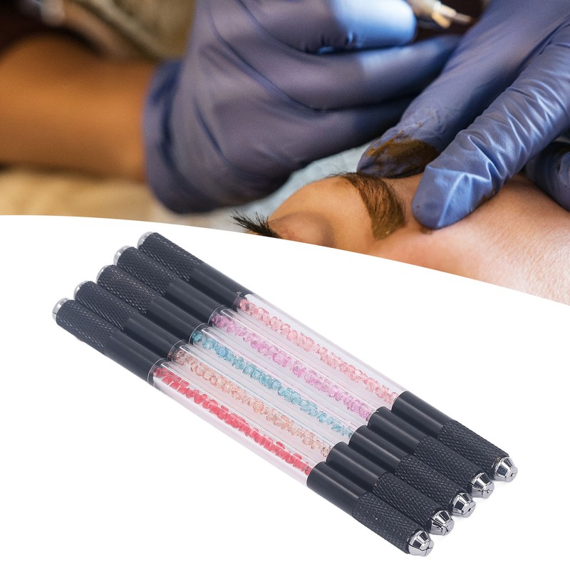 5pcs Microblading Hand Tools Professional Dual Head Manual Tattoo Pen
