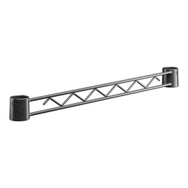 Glownary Black Epoxy Hanger Rail, Metal Wire, 18 Inch, NSF Listed, 80 lb Capacity, Stationary, for Retail, Restaurant, Storage
