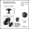 Goo-Ki 6 Pack Matte Black Cabinet Knobs Zinc Alloy Drawer