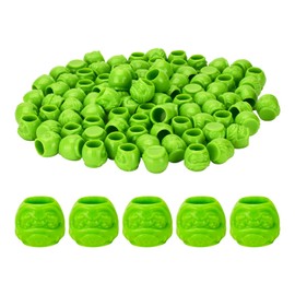 ATOMUS 100pcs Disposable Tattoo ink cups Pigment Caps Tattoo Permanent Makeup Container Cap for Holding Tattoo Ink Accessories (Green)