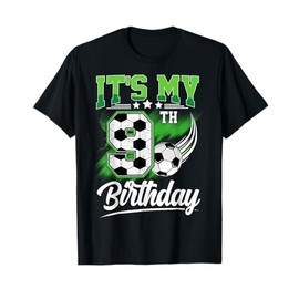 It's My 9th Birthday Boy Soccer Ball 9 Year Old Birthday T-Shirt