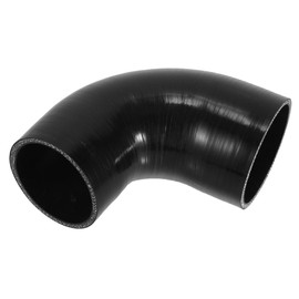 X AUTOHAUX 1 Pcs 80-90mm 3.15"-3.54" ID 120mm 4.72" Length 90 Degrees Black Car Silicone Hose Coolant Hose Universal