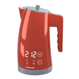 Temperature Control Electric Kettle, 5 Temp Presets, 2H Keep Warm, 1.25L 1200W Fast Boil with LED Display, Cool-Touch Design with Auto Shut-Off, Cordless Design (Orange)