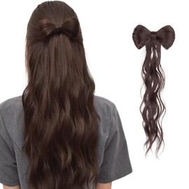 GFun Bun Wig, Clip, Kimono, Wedding, Cosplay, Shichi-Go-San Coming of Age Ceremony, Chinese Kits, Ribbon, Bowknots, Partial Wig, Dark Brown