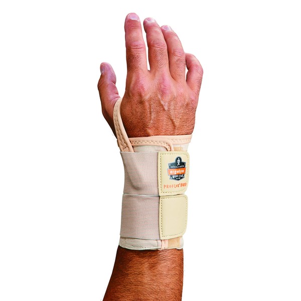 Ergodyne - 70124 ProFlex 4010 Double-Strap Right Wrist Support, Tan, Medium