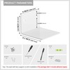Sezanrpt 4 Inches White Small Wall Shelves Set of 2,