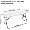 Namvo Stretch Tablecloth 6ft with Open Back for Rectangle Tables,