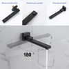 DEOLER Tub Spout, Matte Black 1/2 NPT Thread Square Tub