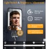 Gospire Heated Shower Mirror Fogless for Shaving with Light, Rechargeable