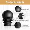 24 Pieces Round End Plugs Plastic Tube Inserts Chair Leg