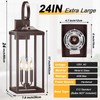 Yolsunes 24" Extra Large Dusk to Dawn Outdoor Wall Light,
