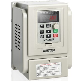 XCFDP AC 220V/2.2kw 3HP Variable Frequency Drive,12A VFD Inverter Single Phase to 3 Phase Frequency Converter for Spindle Motor Speed Control(Single-Phase Input, 3 Phase Output)