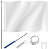 Photect Plain Flag Telescopic Flag Stake Whistle with Lanyard and