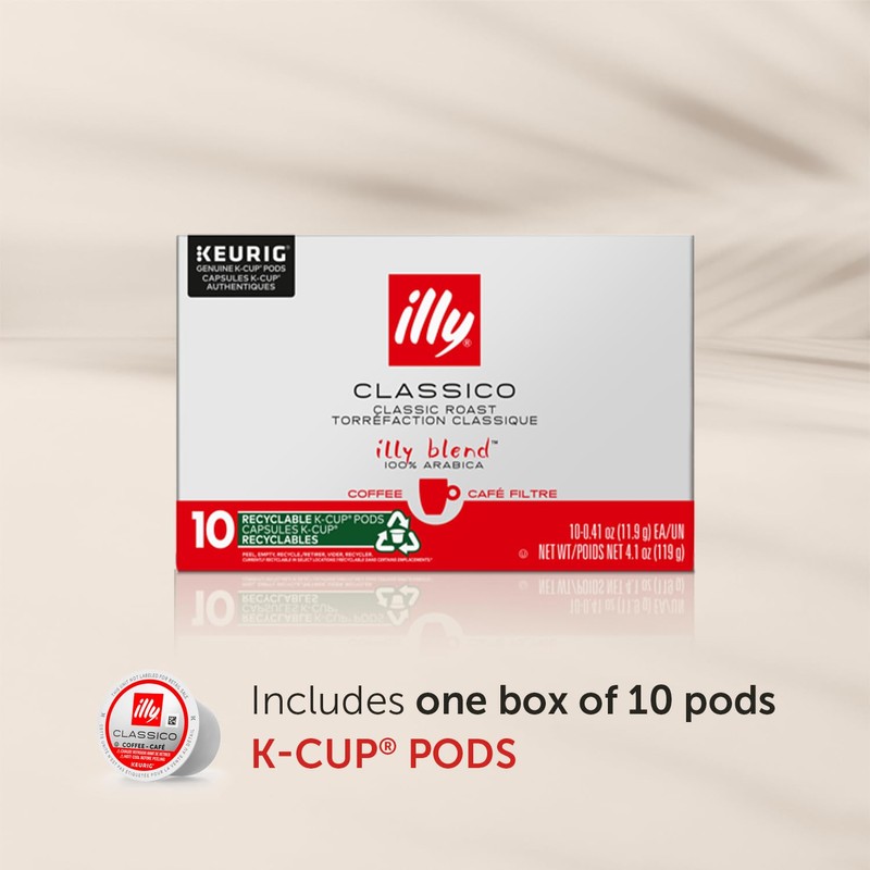Illy Coffee, Smooth And Balanced, Classico Medium Roast K-Cups, Made