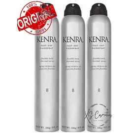 Kenra 3 X Kenra Fast-Dry Hairspray Flexible Hold Thermal Spray #8 8 oz(Pack of 3)
