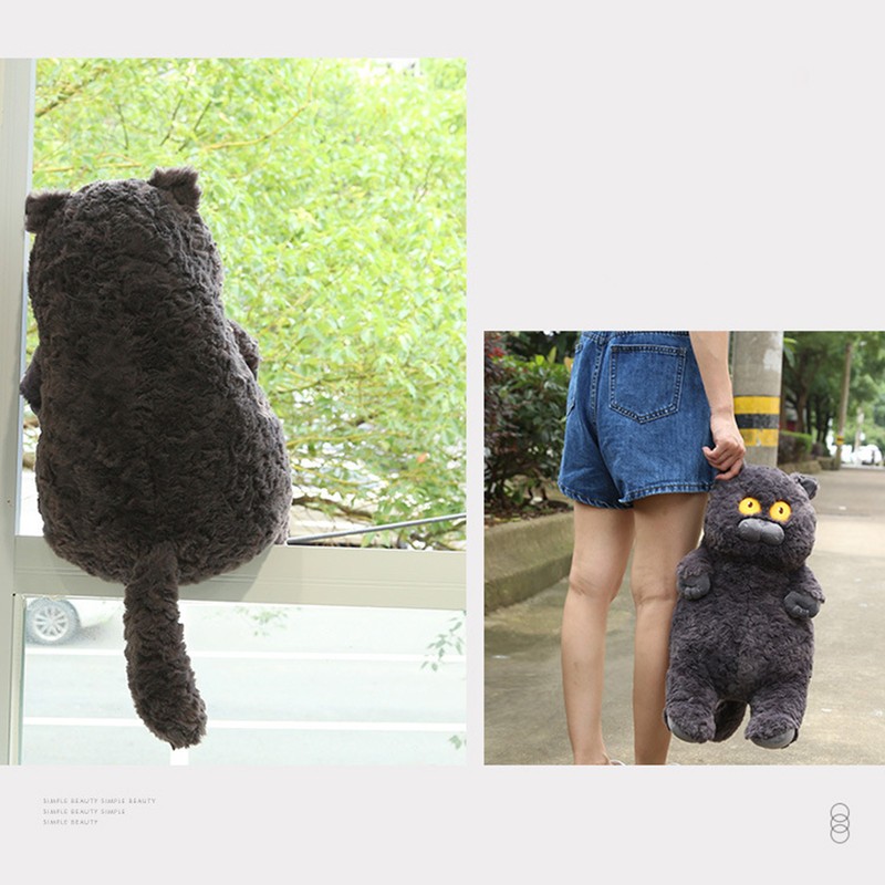 Cat Plush Toy Cute Soft Skin Friendly Fluffy Staring Short