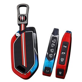 ontto Luminous car Key fob Cover fit for Kia Telluride 2023 2024 Sorento EV9 2024 2025 K5 GT-LINE Key Holder Metal Smart Shell case Keyring Keychain car Styling Accessories 9 Buttons Red