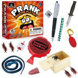 wookidel Prank kit, 25 PCS Prank Stuff, Pranks for Kids Adults, Cool Funny Prank Gifts for April Fools Pranks, Birthday, Christmas