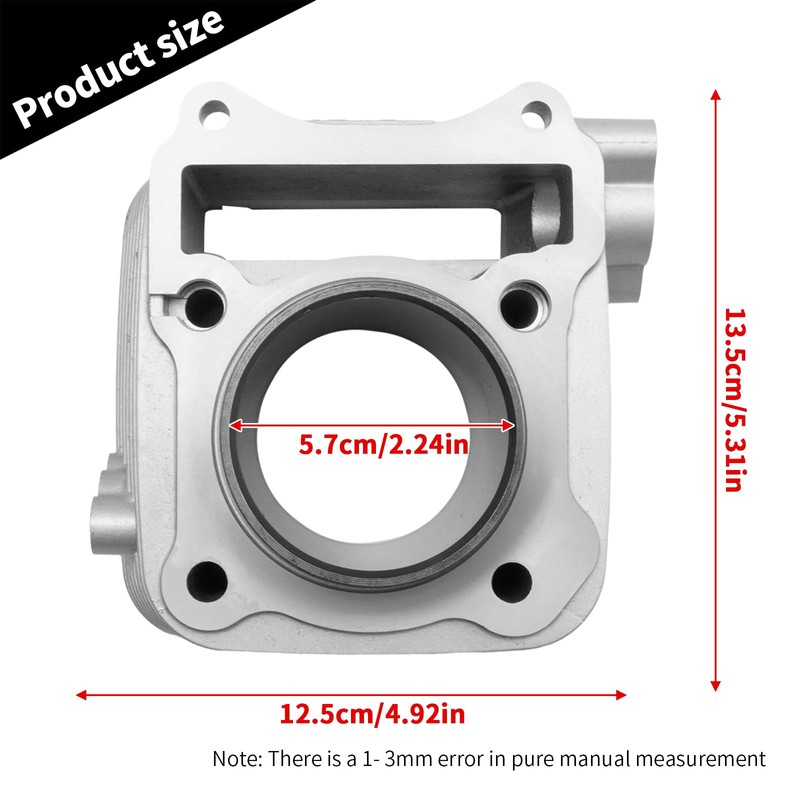ZUDKSUY 57MM 125cc Cylinder Piston Ring Gasket Kit, Replacement for