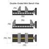 AM ARROWMAX Precision Double-Ended Mini Bench Vise - Crafted From