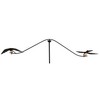 MAISONICA Tall 1.5m Rusty Swallow Metal Garden Stake Spinner Balancer