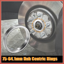 ACROPIX 4pcs OD 75mm to ID 64.1mm Aluminum Alloy Car Hub Centric Rings Wheel Bore Center Spacer Car Parts