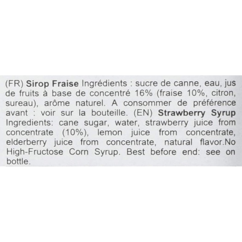 1883 Maison Routin - Strawberry Syrup - Made in France