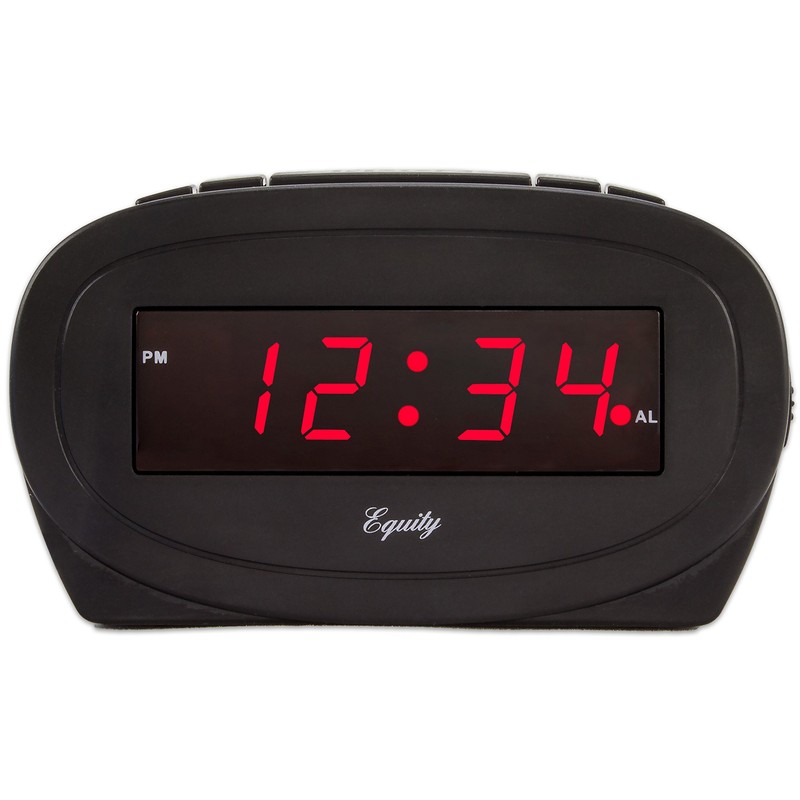 Equity by La Crosse 30228 LED Alarm Clock,Black