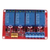 Akozon 12V Relay Board, 4-Channel Optocoupler Relay Module, Low Trigger