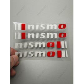 nismo Nissan Wiper Stickers, Set of 4, 2 Left and Right Side Stickers, Car Decals, For Cars, Wipers, Door Hands, Door Mirrors, Side Windows, Body, Interior Accessories, Stylish, Decorative, Waterproof