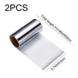 2 Rolls Hair Foils Aluminium Hair Salon Foils Silver Hair Tinfoils for Hair Perming Bleaching and Coloring