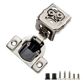 STIANC 2 Pack 1 3/8" Overlay 3D Soft Close Hinges for Face Frame Kitchen Cabinet, 3 Way Adjustability, Quiet Self Closing Door, 105 Degree