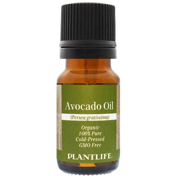 Plantlife Avocado Carrier Oil - Cold Pressed, Non-GMO, and Gluten Free Carrier Oils - for Skin, Hair, and Personal Care - 10ml